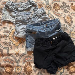 Old Navy Denim and Black Shorts Set